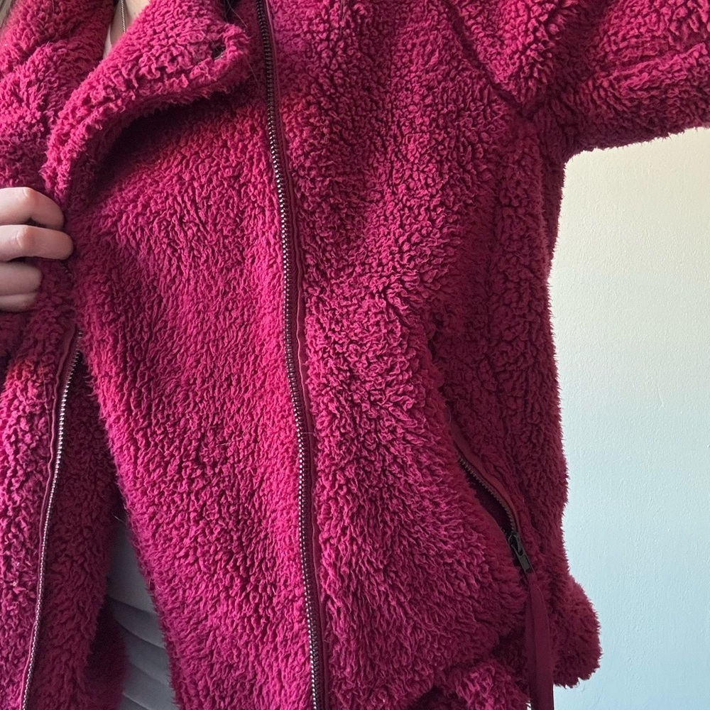 We The Free Burgundy Teddy Jacket - Picture 5 of 12